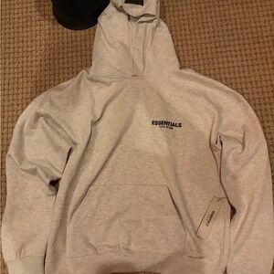 Fear of God Essentials Light Gray Hoodie